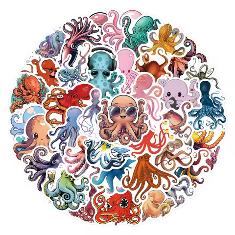 10/30/55PCS Marine Creature Octopus Sticker DIY Phone Laptop Luggage Skateboard Graffiti Decals Fun 