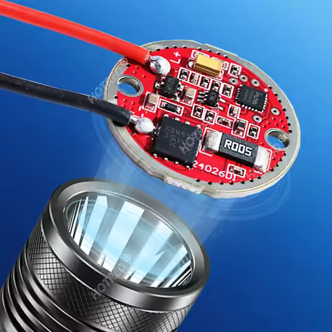 3-4.2V LED Diving Flashlight Driver Board DC3-3.7V 10A 23mm 1Mode 5Modes 1 Battery Constant Current 