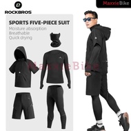 ROCKBROS ZH-YPW031 Men's Cycling Jersey Set Full Set 5 Pcs P82T