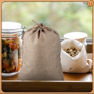 6 Pcs Pouch Muslin Harvest Burlap Bag. Fabric Material Hessian Bags Potato Storage for Vegetable  hu