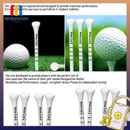 MYRONGMY 100pcs White Striped Golf Tee, Wooden 69/83mm Golf Wood Tees, Professional Digital Scale Go