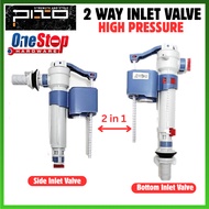 PIXO HIGH QUALITY 2 Way Inlet Valve For Toilet Cistern (SIDE & BOTTOM) 108D Cistern Inlet Valve