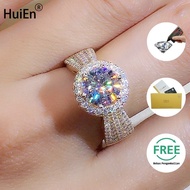 HuiEn Fashionable Open Ring Eight Hearts and Eight Arrows 2 Carat Moissanite Stock