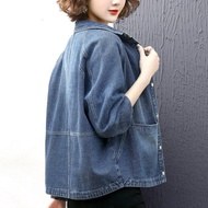 【q2r7yf6m13.my】 牛仔外套女短款春秋新款宽松洋气夹克衫中年妈妈装休闲上衣Cowboy jacket women's short style  Spring and Autumn new 