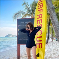 Lady Swimsuit Diving Bikini Women's Swimwear Beachwear Korean Fashion Import Premium Long Sleeve Lon