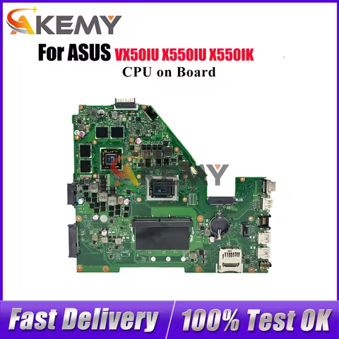 X550IK Laptop Motherboard For ASUS VivoBook X550I VX50IU X550IU X550IK Notebook Mainboard With CPU 1