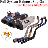 For Honda GROM MSX125 MSX 125 MSX 125 2013 - 2021 Motorcycle Exhaust Escape Modify Full System Carbo