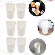 Wholesale price 50Pcs French Fry Box Kraft Paper Cups Disposable Dessert Bowls Sandwich Holder French Fries Cup