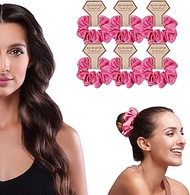 Satin Bridesmaid Scrunchies Bachelorette Hair Ties Set of 6 Bridal Shower No Damage Hairties ideas G