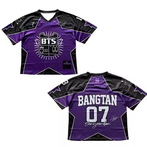 2026 summer BTS WORLD TOUR 3D Jersey sports T-shirt Men's and Women's fan gifts Breathable and comfo