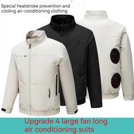 Four Fan Refrigeration Workwear Jacket with Fan Cooling Jacket Men Summer Outdoor Heat Prevention Re