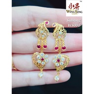 Wing Sing 916 Gold Earrings / Subang Indian Design  Emas 916 (WS074)