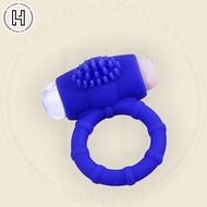 The Horny Company - Vibrating Silicone Cock Ring With Clit Stimulator Rabbit Cock Ring Ribs