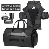 ผู้ชายพับกระเป๋าDuffelความจุขนาดใหญ่ธุรกิจกระเป๋าสัมภาระเดินทางไหล่กระเป๋าเป้สะพายหลังที่มีช่องรองเท