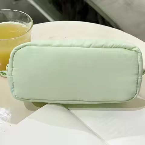 Simple Solid Color Square Pencil Case Large Capacity Storage Classified Multifunctional Stationery S