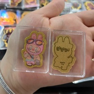 全球畅销泡泡玛特工厂联名拉布布足金999手机贴含金2mg手机壳金片正品Bubble Mart Factory Joint Labubu Foot Gold 99极速配送