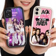 HP O-6 Blackpink Casing Siliconehp for OPPO A57 A57s A76 A96 A77 A57e A36 A77s