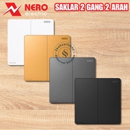 NERO CASA HOTEL SWITCH HOTEL SERIES SWITCH 2 GANG 2 WAY X21022