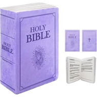 The Holy Bible Pillow Plush- Book Shape, Openable, Cozy Faith Bible Pillow Christian Bible Verse Pil