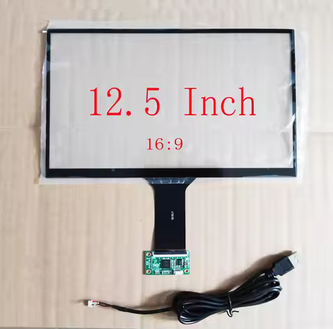 12.5 inch USB Capacitive Touch Screen Sensor Digitizer Glass Paenl For Computer Monitor 10Fingers Su