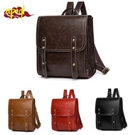 NPIQL Large Capacity Retro Women's Backpack PU Leather Lightweight Ladies Shoulder Bags Casual Anti-theft Top-handle Bags Outdoor