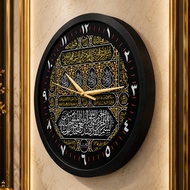 JAM DINDING KAABAH LASER UKIR STUDIO 30CM WALL CLOCK ISLAMIC JAM KISWAH PINTU KAABAH WALL CLOCK