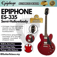 Epiphone ES-335 Pro Semi-Hollowbody with Double Humbucker (HH) Electric Guitar - Cherry ( ES335 / ES 335 )
