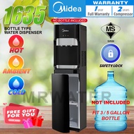 MIDEA Bottle Type FloorStanding Water Dispenser Hot Warm Cold Model: 1635S - Compressor Cooling (NO 