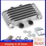 Newlanrode 6 Row Oil Cooler Engine Silver Motorcycle Universal
