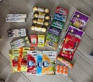 金莎朱古力，爽浪Super香口珠，Eclipse薄荷糖，京都念慈喉糖，各款糖果，$5/袋，10袋起，長有效期為2026年6月