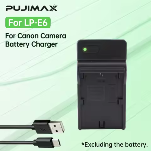 PUJIMAX LP-E6 Battery Charger for Canon 5D Mark II III IV 7D 80D 70D 60D 5DS R 60DA XC10 XC15 Digita