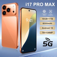 2025 hot selling i17 Pro Max 7.3-inch 5G smartphone dual card 8000mAh 16GB+1TB