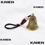 KAREN1 1PC Six-word Mantra Bell Keychains Accessories Alloy Handmade Woven Lanyard Keyring Hanging C