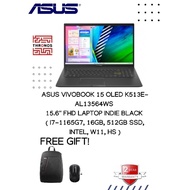 Asus VivoBook 15 OLED K513E-AL13564WS 15.6'' FHD Laptop Indie Black