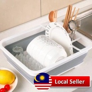 iGOZO Collapsible Dish Drainer Home Kitchen Pinggan Mangkuk Rumah Dapur Kering Singki Sink