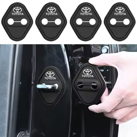 2/4Pcs Car Silicone Door Lock Cover Protect Buckle Cover Auto Accessorie For TOYOTA Corolla Auris Pr