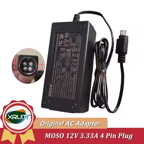 Original 48W MOSO 12V 3.33A 4pin MSA-Z3330IC12.0-48W-Q AC Adapter Charger For Hikvision Hard Disk Vi