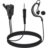 G-Shape Ear Hook Earpiece with in-Line PTT Mic - Compatible with Motorola EVX-S24, Yaesu VX-6R, FT-2