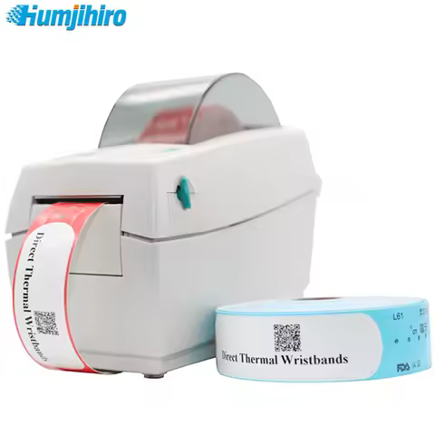 Thermal Printer Mini Portable Wristband Barcode Label Hospital Medical ID Wristband Thermal Barcode 