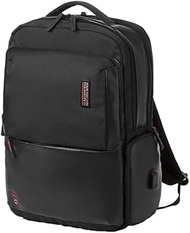 American Tourister Zork Polyester 2 Compartment Laptop Unisex Backpack (Black,Frsz)', BLACK, FRSZ, Modern