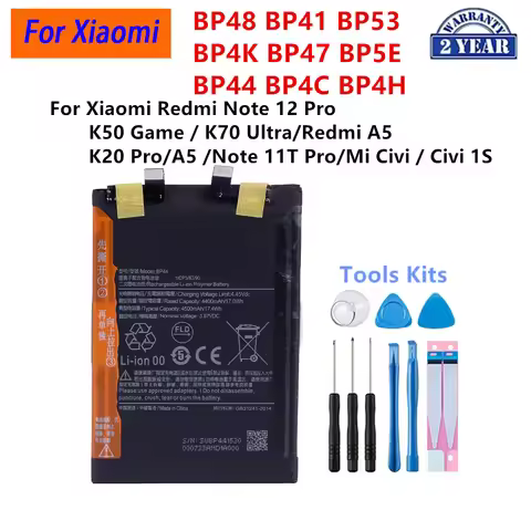 BP48 BP41 BP53 BP4K BP47 BP5E BP44 BP4C BP4H Battery For Xiaomi Redmi Note 11T 12 Pro /K50 /K20 Pro/