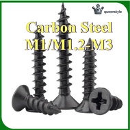 [QueenStyle]Black carbon steel KA countersunk self-tapping, wood screws, countersunk self-tapping sc