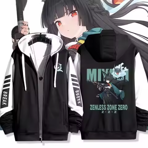 Zenless Zone Zero 3D Print Zip Up Women/Men Hoodie Sweatshirt ZZZ ZZZERO Hoshimi Miyabi Cosplay Zipp