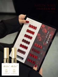 Set Ahlin Blood-Red rose 10 สี สีเจล เล็บเจล
