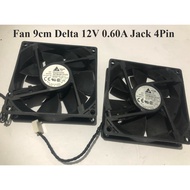 Delta 9cm Radiator Fan 12V 0.60A Jack 4Pin – 92x92mm Fan High Power Server Cooling, PC Case
