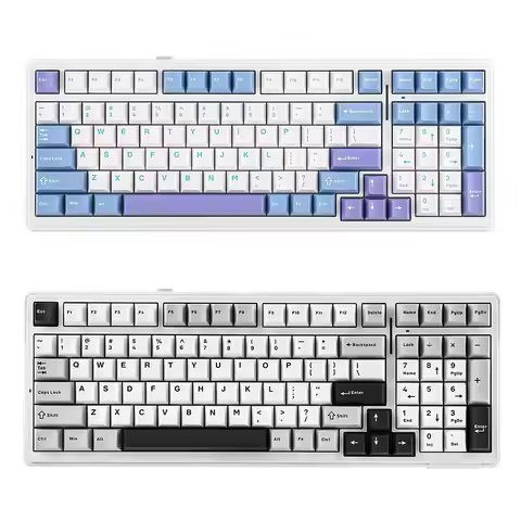 AULA F99 Gaming Mechanical Keyboard Three Mode 2.4G Wireless Bluetooth Hot Swap E-Sports RGB For PC 