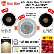 LED Downlight Spotlight 12W Neutral angle 24, 50 Rang Dong AT39, AT40, AT41