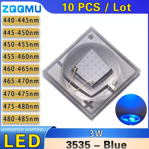 3W SMD 3535 High Power Blue light 480nm 475nm 470nm 465nm 455nm 450nm 445nm 440nm Ceramic Fish Chip 