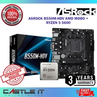 ASRock B550M-HDV AM4 mATX Motherboard Combo Ryzen 3 5 7