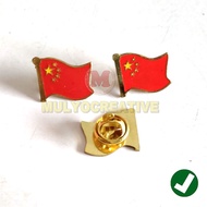 China Flag Pin PRC Flag Pin Brass Material